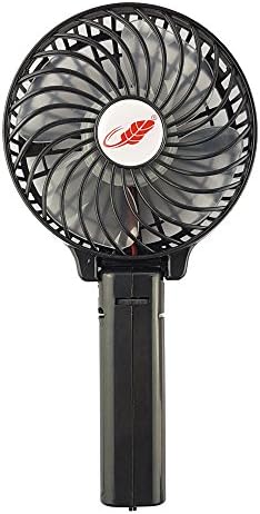 NewSilkRoad Mini Multipurpose Collapsible Portable USB Rechargeable Emergency Fan Adjustable Speeds with 2200mah 18650 Lithium-Ion Battery and USB Cable(S510 black)