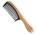 Wide Tooth Hair Comb [Gift Box] – pureGLO No Static Detangling Wooden Combs - Natural Aroma Green Sandalwood Buffalo Horn Detangler Comb for Men Women and Kids
