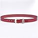 Talleffort Women's Jeans Genuine Cowhide Leather Belts Fashion Wide Belts for Women Red-XL