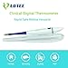 Clinical Digital Thermometer Fast Read & Monitor Fever Temperature in 15 Seconds by Oral Rectal Underarm & Axillary, Reliable Readings for Baby, Children & Adult - Mercury Replacement