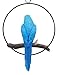 Ebros Patio Home Garden Hanging Scarlet Macaw Parrot Perching on Branch in Metal Round Ring Figurine Sculpture Nature Lovers Tropical Bird Collectors Decor 13.5