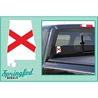 Alabama State Shaped Flag 4" Vinyl Decal Car Truck Sticker State Flag Decal