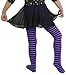 ToBeInStyle Girl's Girls Striped Tights - Black/Purple - S