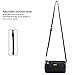 Befen Genuine Saffiano Leather Wristlet Wallet Clutch Women Smartphone Cross Body Wallet with Card slots/Shoulder strap/Wrist Strap - Black