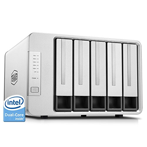 TerraMaster F5-221 NAS 5-Bay Cloud Storage Intel Dual Core 2.0GHz Plex Media Server Network Storage (Diskless)