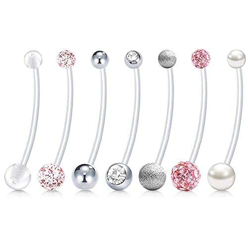Pregnancy Belly Button Rings Long Bar Sport Maternity Plastic