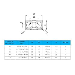 13.5MM Tubeclo Twin Series Clamp, Polypropylene
