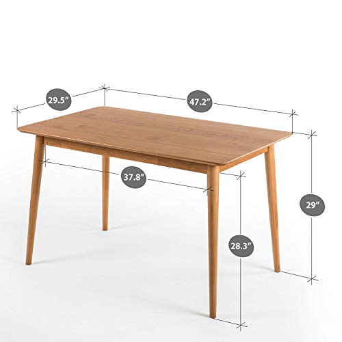 ZINUS Jen 47 Inch Dining Table, Solid Wood Kitchen Desk, Easy Assembly