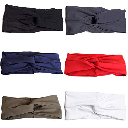 French Fitness Revolution Moisture Wicking Turban Headband for Sports, Running, Workout and Yoga, Insulates and Absorbs Sweat, Women Hair Band