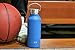 MIRA 17 Oz Stainless Steel Vacuum Insulated Water Bottle | Thermos Keeps Drink Cold for 24 hours & Hot for 12 hours, Doesn't Sweat | Large Powder Coated Flask with 2 Lids | Hawaiian Blue