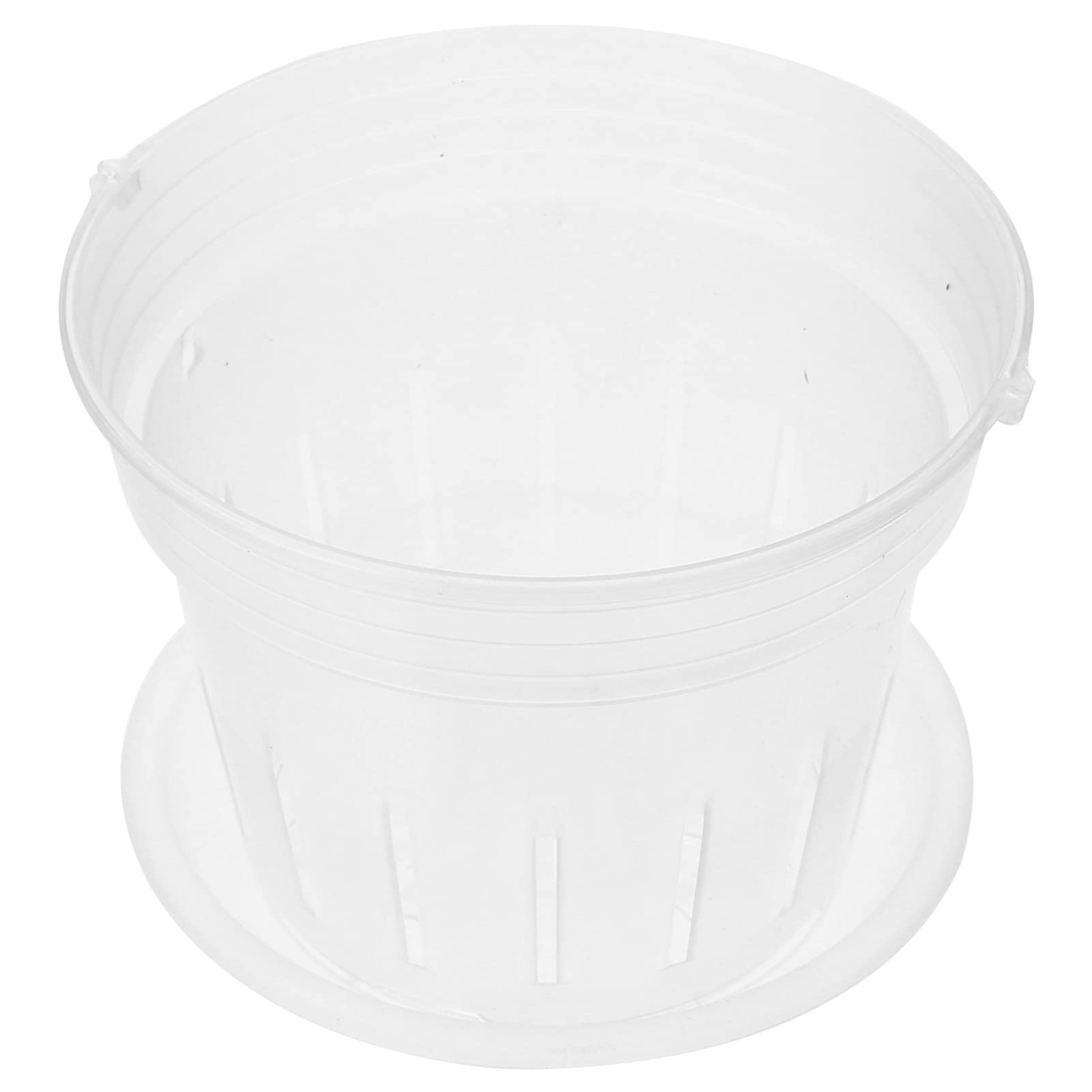 GANAZONO 5.5 inches Clear Orchid Pots with Holes Flower Plant Pot with Tray Flower Plant Container Plant Nursery Pots for Gardening Garden Home