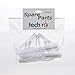 JJRC H8C H8D DFD F183 Rc Quadcopter Spare Parts Set - 4pcs Rotors and 4pcs Blade Protectors and 2pcs Landing Skids - White