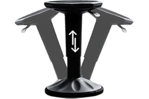 SCHOOLED Adjustable Wobble Stool - Middle and High School Students - Flexible Seating for Classrooms - Adjusts from 17" - 23" (Black)