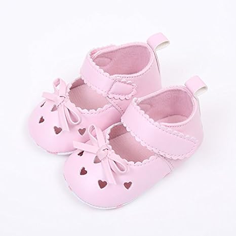 pink infant shoes
