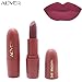 Matte Lipstick,Aliver 6 Colors Lipsticks Set Matte for Girls Women Waterproof Long-Lasting Moisturizing Makeup Lipsticks,Nude and Natural Color Dark