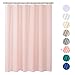 AmazerBath Light Pink Shower Curtain Plastic 72x72 Inches, Premium PEVA Shower Curtain Pink, 8G Heavy Duty Shower Curtains for Bathroom with 3 Big Weighted Stones and 12 Rustproof Grommets