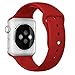 38mm Apple Watch Band Size M/L, Perman Sports Comfort Smooth Silicone Smart Watch Replacement Bracelet Strap Band Watchband Red