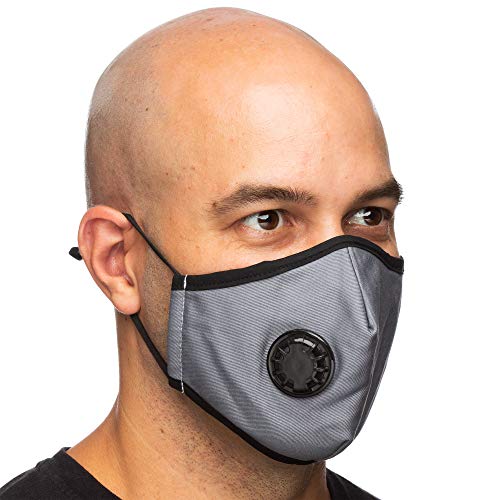 Debrief Me Dust Mask - Anti Pollution Breathable Respirator Mask (1 Mask + 6 Filters) Military Grade N99 Flu Mask Carbon Activated Filtration - Reusable Washable - Comfy Cotton Adjustable (Grey) - Thumbnail 2