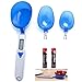 XHL-Oumin Upgraded Digital Food Scale, Digital Measuring Spoons with Scale,Spoons Measure Dry and Liquid Ingredients with Soft Handle, Perfect Cooking Tools (Batteries Included)