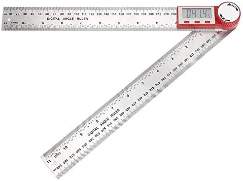 デジタル角度定規 ステンレス鋼電子定規360度角度測定ツール建設用分度器建設