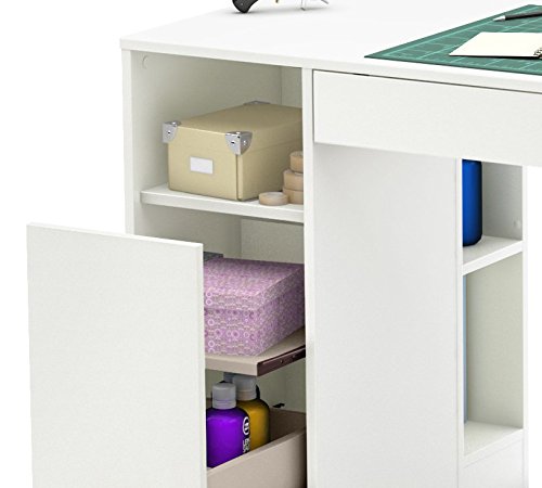 South Shore Crea Collection Craft Table, White