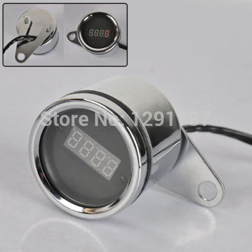 YalinGE Universal Motorcycle Motorbike LED Digital Tachometer Speedometer Tacho Gauge