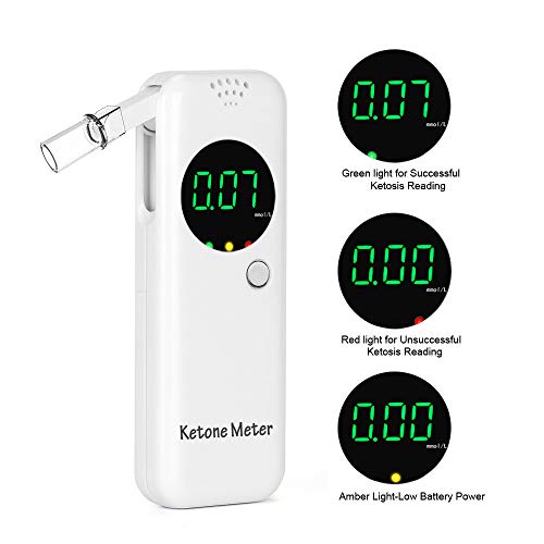 Anntoo Ketone Meter Ketone Testing Kit with 5Pcs Replaceable Mouthpieces