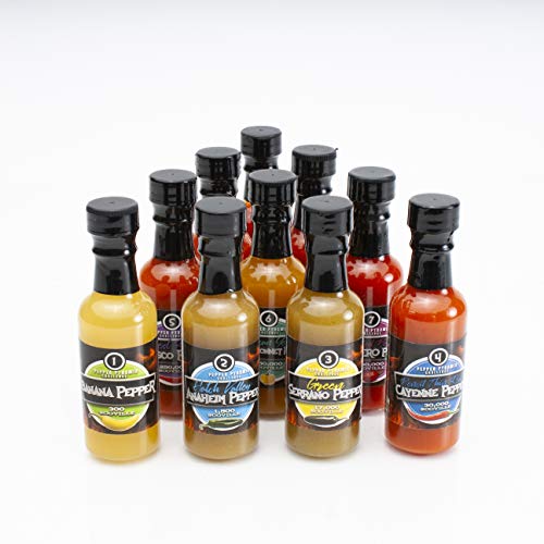 Hot Sauce Gift Set Pepper Challenge 10 Sauces, From 10 Hot Peppers