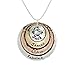 My Four Treasures Personalized Necklace with 4 Customizable Discs in Sterling Silver, 14k Gold Plate and Rose Gold Plate with a 925 Heart Charm