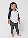 American Apparel Infant Poly-Cotton 3/4 Sleeve Raglan - White/Navy / 6-12M