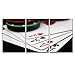 wall26 - 3 Piece Canvas Wall Art - Cards Laying Around with Poker Chips on top. - Modern Home Art Stretched and Framed Ready to Hang - 16