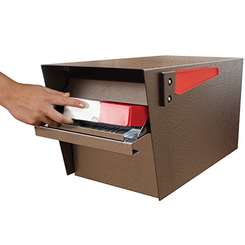 Mail Boss 7508 Curbside Mail Manager Locking Security Mailbox, Bronze