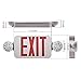 【2 Pack】UL Certified EXIT Sign with Emergency Light Red EXIT Compact Combo Hardwired High Output