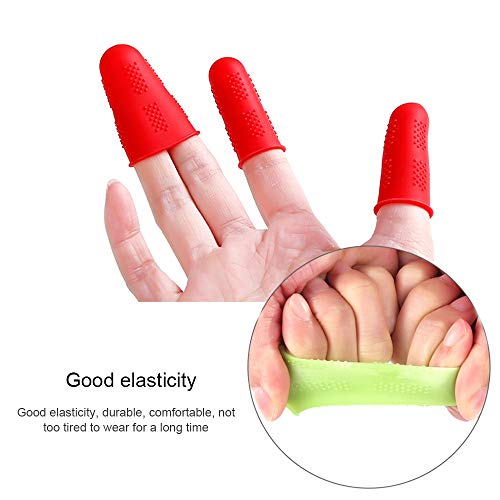 image for Auswaur 12 Pieces Silicone Finger Protectors Covers Caps for Hot Glue 
