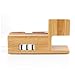 Apple Watch and iphone Charging Station Bamboo Wood Charger Stand Charging dock for iwatch iphone 7 6 6s plus 5 5s 5c with 3 USB Ports