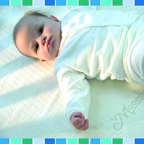 Moonlight Slumber Mini Crib Mattress 5" Dual Firmness: Baby Bluebird Waterproof Portable Crib & Toddler Bed Mattress : Cool Gel Memory Foam + Removable Plush Cotton Cover. Hand Made in USA (38x24x5)