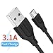 Ultra Fast Micro USB Cable Android Charger 4FT,SOMOSTEL Android Phone Fast Charger Cord 3.1A Charging & Syncing Cord Compatible with Samsung Galaxy S7 S6 Edge J7,Note 4 5,LG G4,Droid Moto,PS4 Black