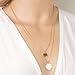 TONSEE Infinity Charm Simple Double Layers Chain Sequins Pendant Necklace