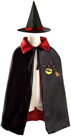 Wicked Bat Warlock Reversible Halloween Costume Witch Cape Cloak Kid's Hat