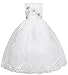 Amberry Little Big Girl's Embroidered Flower Dress White C06D
