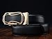 Xhtang Men's Solid Buckle with Automatic Ratchet Leather Belt 35mm Wide 1 3/8