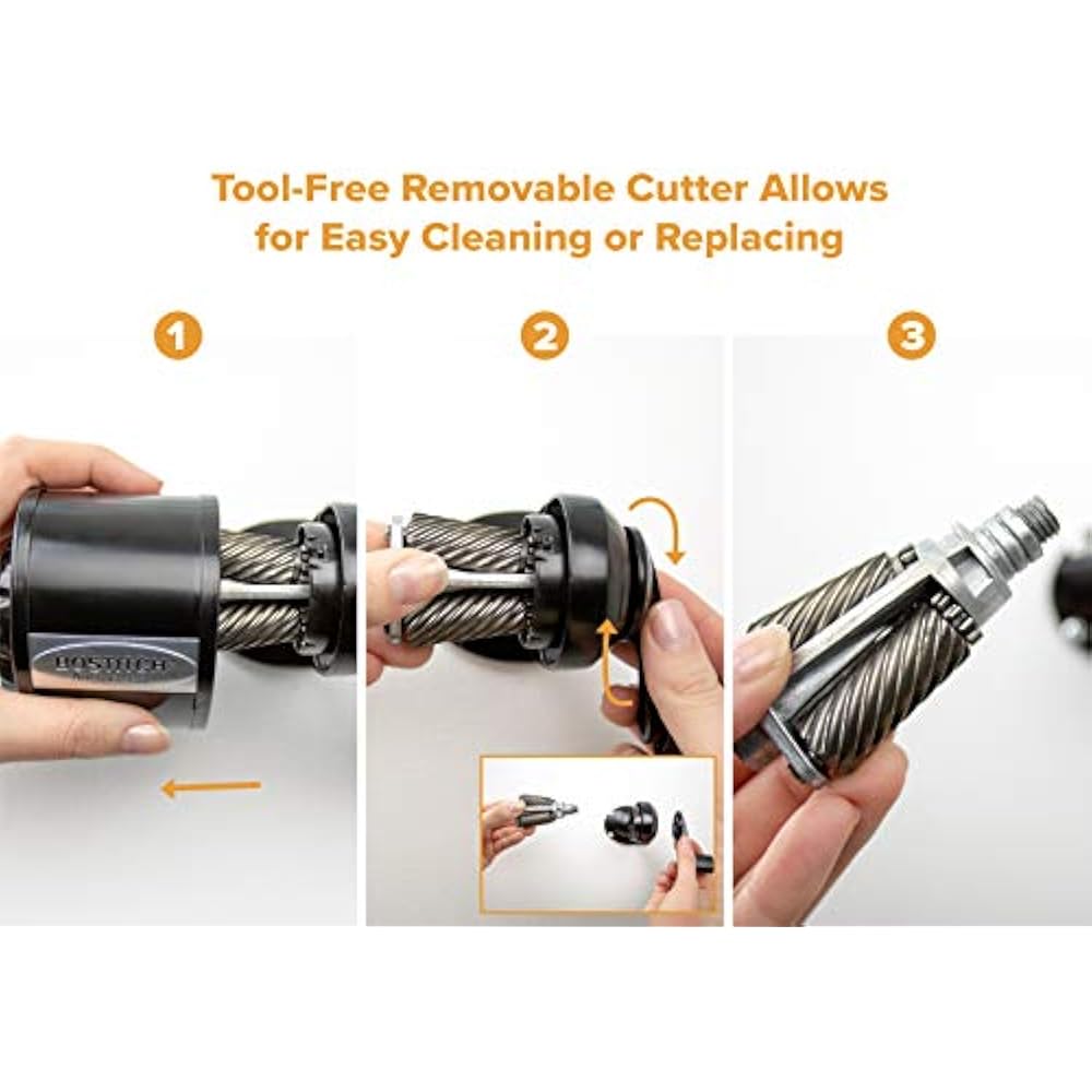 Bostitch Metal Antimicrobial Manual Pencil Sharpener, Black (MPS1BLK