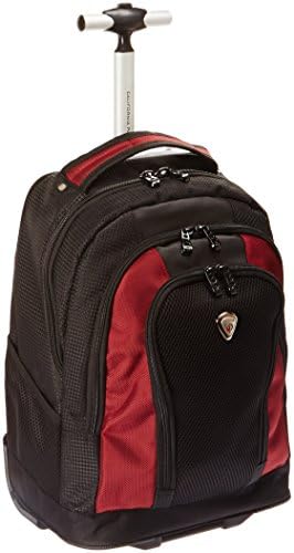 CALPAK Winder Deep Red Unisex 18-inch Rolling Lightweight Laptop Backpack