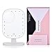 MelodySusie Makeup Mirror with LED Lights Natural Daylight Lighted Vanity Mirror with Touch Screen Dimming 20 LED Lights, Detachable 10x Magnification Mirror, Portable Cordless Cosmetic Mirrors