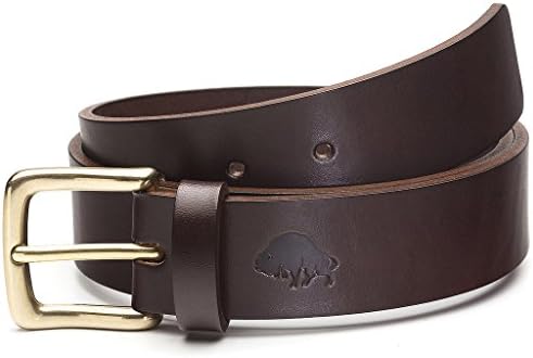 Ezra Arthur No. 1 Belt | Brown/Brass Buckle Size 42