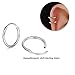 3 Pairs Sterling Silver 8mm Small Hoop Earrings Set Hypoallergenic Endless Cartilage Huggie Earrings for Women Men Girls