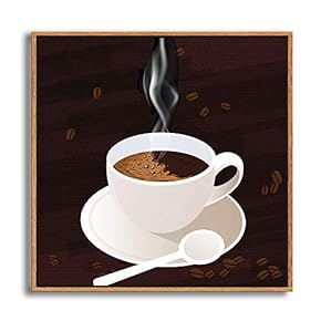 Framed Canvas Home Artwork Decoration Coffee Canvas Wall Art for Living Room, Bedroom - 16x16 inches