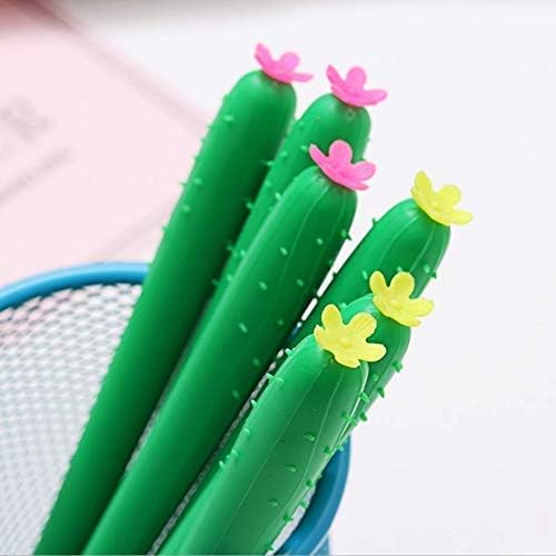 VPlus 5 Pcs/a Lot Cucumber Gel Ink Pen Creative Roller Ball Pens Fine Point Creative Novel Office Gift Stationery for Girls Boys Green