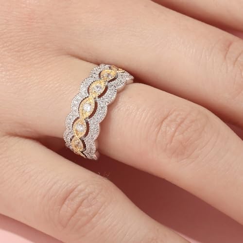 Jeulia 925 Sterling Silver Round Cut Milgrain Engagement Ring for Women Anniversary with Case