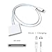ME 30 Pin to 8 Pin Cable Adapter Converter with 3.5mm Audio Connector for iPhone 5/5s/6/6s/iPod Touch/iPad Air, iPad Mini, White